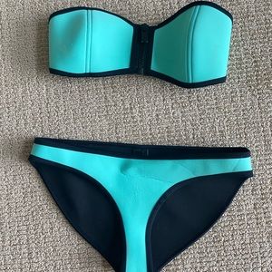 Triangl bikini - teal & black